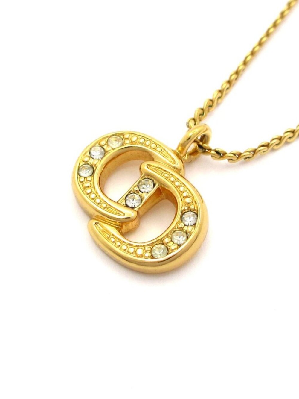 DIOR/ChristianDior - Gold plating Rhinestones Necklace - Picture 5 of 10